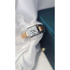 Перстень із комбіновоного золота з діамантом 1,240 ct 